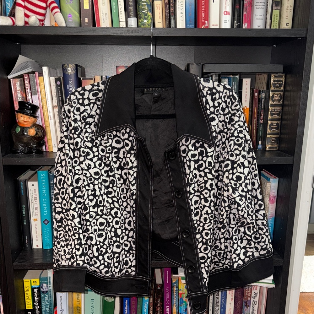 Black and White Animal Print Jacket
